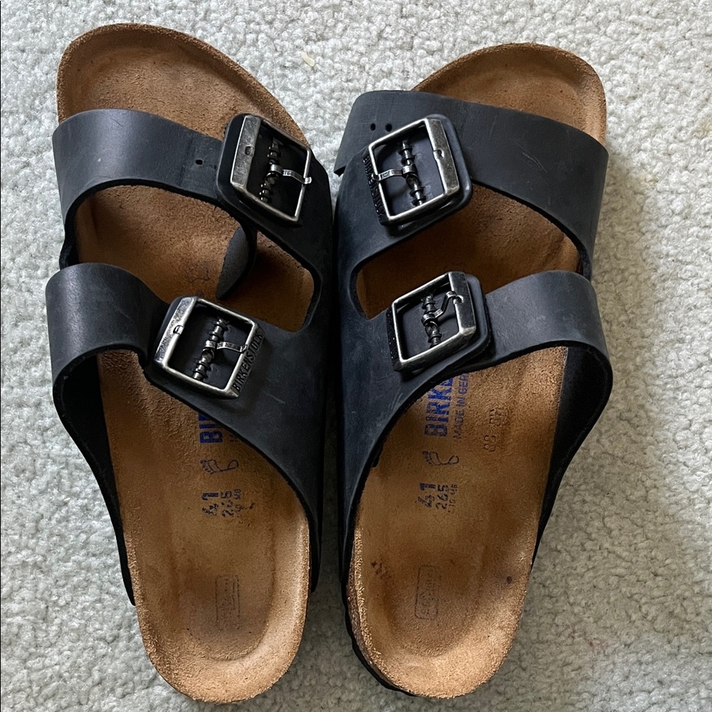 Birkenstock Arizona BS Black Slides like new 41 - Picture 5 of 7